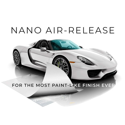 VViViD+ Ultra Gloss Premium Vinyl Car Wrap Film (6ft x 5ft, Gloss White)
