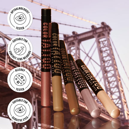 MAYBELLINE Color Tattoo Longwear Multi-Use 24HR Eye Shadow Stix, Rich, Long Lasting Eyeshadow, Eyeliner and Eye Primer Stick, I Am Authentic (Rose Gold Shimmer)