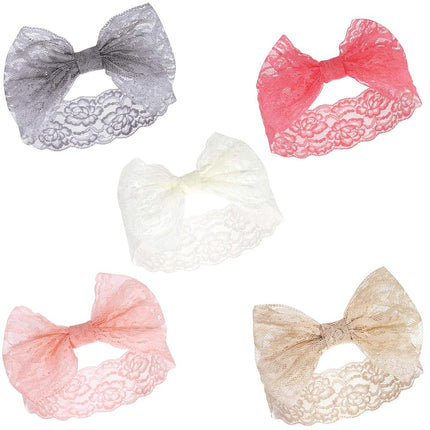 Hudson Baby Cotton and Synthetic Headbands, Charcoal Pink, One Size