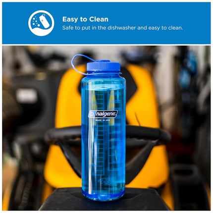 Nalgene Sustain Tritan BPA-Free Water Bottle Made with Material Derived from 50% Plastic Waste, 48 OZ, Wide Mouth, Cosmo
