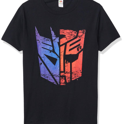 Transformers Men's Split Logo Basic Solid Tee T-Sh