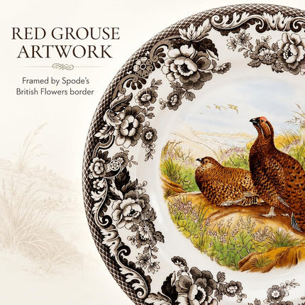 Spode Woodland Red Grouse Dinner Plate