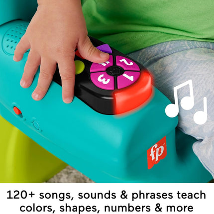 Fisher-Price Laugh & Learn Toddler Learning Toy Smart Stages Chair with Music Lights & Activities for Ages 1+ Years, Teal, HTW90