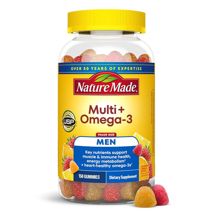 Nature Made Men's Multivitamin + Omega-3 Gummies, 