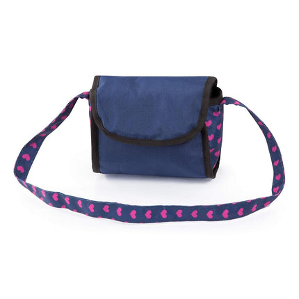 Bayer Design 13654AA City Star in modern unicorn design, combi pram, with removable carrycot and shoulder bag, with adjustable handle, for dolls up to 46cm, blue pink