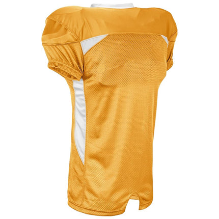 Maillot de football américain CHAMPRO Huddle Stretch Polyester Dazzle pour enfant, or, blanc, taille XL