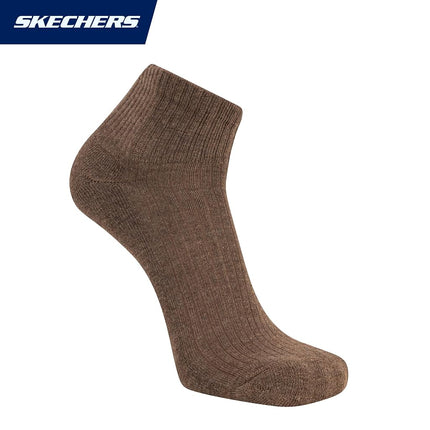 Skechers Men's 10-pack Half Terry Classic Quarter Crew Socks, Comfort-fit & Cushioned Footbed, Oatmeal Heather/Cinnamon, 9-13 UK