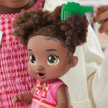 Baby Alive Bubbly Tea Party Berry Boo Doll with Teapot Accessories, Black Hair, 11 Inch Toy for 3 Year Old Girls and Boys & Up