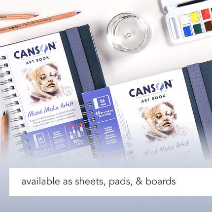 CANSON Art Book 300gsm A5 Portrait Notebook 28 White Sheets