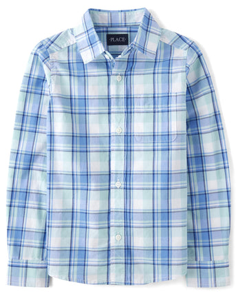 The Children's Place Girls' Long Sleeve Poplin But
