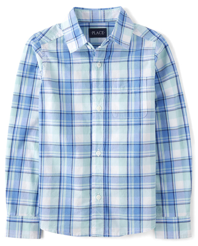 The Children's Place Girls' Long Sleeve Poplin But