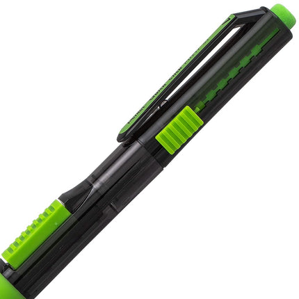 Pentel Quick Click Pop Mechanical Pencil, (0.7mm) Medium 2B Lead, Black Barrel W/Green Trim, Box of 12 (PD217AK)