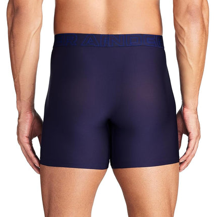 Under Armour Men's Tech Mesh 6-inch Boxerjock 2-Pack, Midnight Navy-Core 3 Pack, X-Small