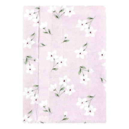 Hudson Baby Unisex Baby Cotton Flannel Burp Cloths, Purple Dainty Floral 7 Pack, One Size