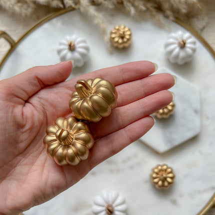 Kate Aspen 25284NA Décor Rustic Pumpkin Table Decor, Resin, Gold