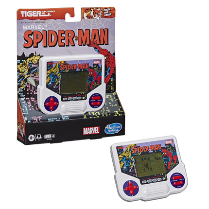 Hasbro Gaming Electronics Marvel Spider-Man Videojuego electrónico LCD, Consola portátil de 1 jugador de inspiración retro, Edad 8+, F2839