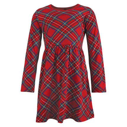 Hudson Baby Baby Girls' Cotton Dresses, Red Tartan, 6-9 Months