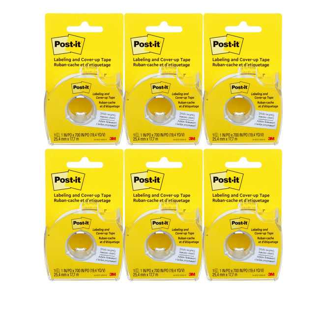 Post-it 658 Labeling & Cover-Up Tape, Non-Refillab