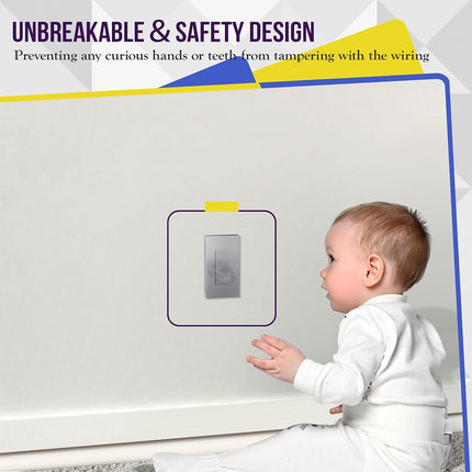 ENERLITES Insert vierge pour plaque murale décorative, insert adaptateur de prise à bascule vierge 1 poste, 6001-SV, Argent