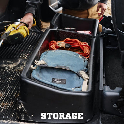 Husky Liners Gearbox - Under Seat Storage Box | Fits 2019-2024 Dodge Ram 1500 Classic Crew w/ 60/40, 2002-2018 Dodge Ram 1500 Crew Cab - Black, 1 Pc. | 09401