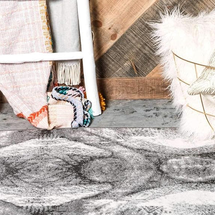 Alfombra de pasillo tradicional vintage gris oscuro de la colección Sofía de Unique Loom (0,6 m x 3 m)