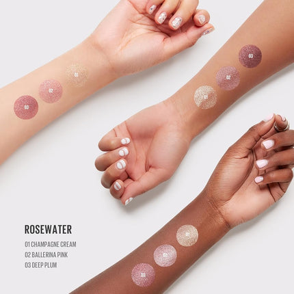 Kaja Beauty Bento Bouncy Eyeshadow Trio - Plum Rosy (01 Rosewater)
