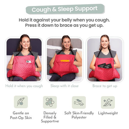 MOYOAMA Hysterectomy Pillow Post Surgery for Hysterectomy Recovery Must Haves- Surgery Pillow for Abdomen, Abdominal Pillow Post Surgery, Abdominal Surgery Recovery Pillow for Hysterectomy Gifts