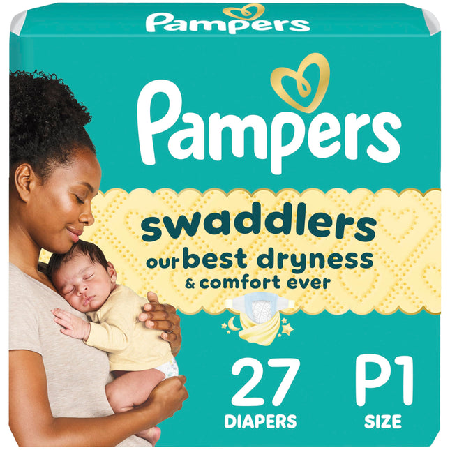 Pampers Swaddlers Diapers - Preemie - 27 ct
