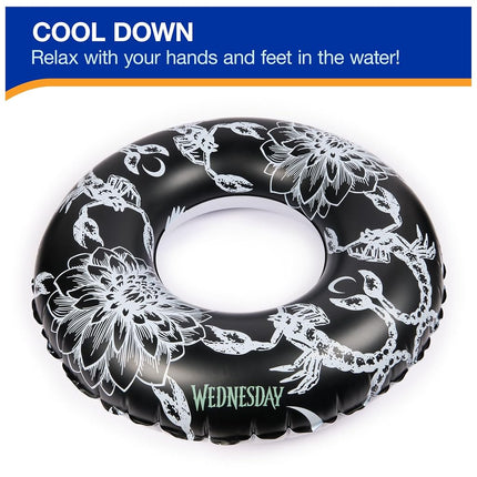 Swimways Wednesday Swim Tube Pool Float, Inflatable Pool Floats & Kids Pool Toys, Swimming Pool Accessories & Beach Essentials for Teens Aged 14 & Up