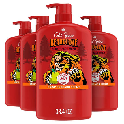 Old Spice Wild Bearglove Scent Body Wash for Men, 