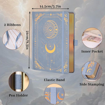 TIEFOSSI Dot Journal Notebook for Women Men, 160GSM Notebook,20.7 x 14.7cm