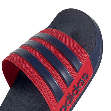 adidas Unisex Adilette Shower Slides Dark Blue/Dark Blue/Better Scarlet 17 UK 53 EU