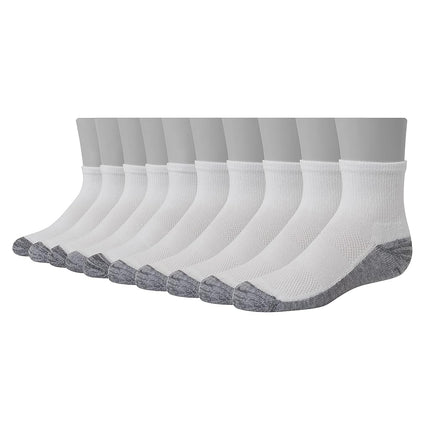 Hanes Ultimate Garçons Chevilles, Paquet de 10 Blanc Petit