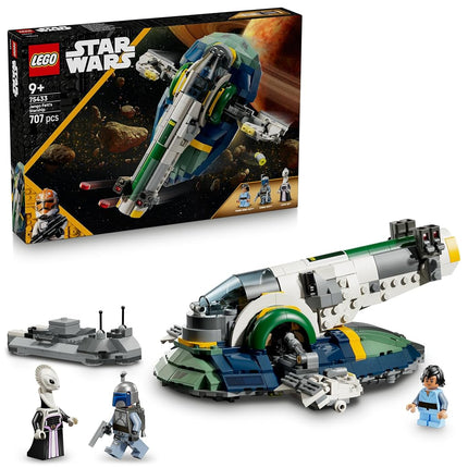 LEGO® Star Wars: Attack of the Clones™ Jango Fett’s Starship 75433 Building Toy for Boys, Girls and Any Fans, Buildable Vehicle, Bounty Hunter Characters, Fantasy Decor, Toy Idea for Kids