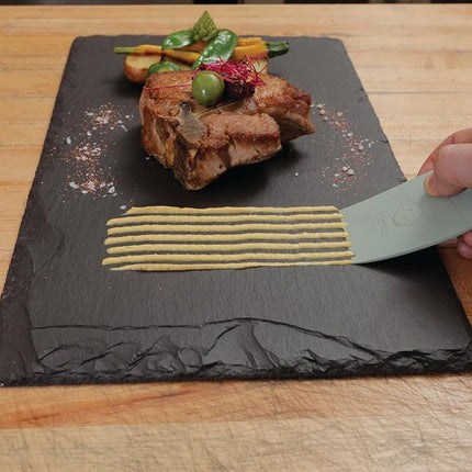 Cuña de emplatado de silicona con muesca cuadrada Mercer Culinary, 5 mm