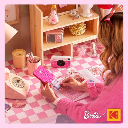 KODAK x Barbie Instant Smartphone Portable Photo Printer, Full Color, Wireless, Zink 2x3” (5.1x7.5 cm) Sticky-Back Photos, Print from iOS & Android Devices with Fun Editing App, Iconic Style