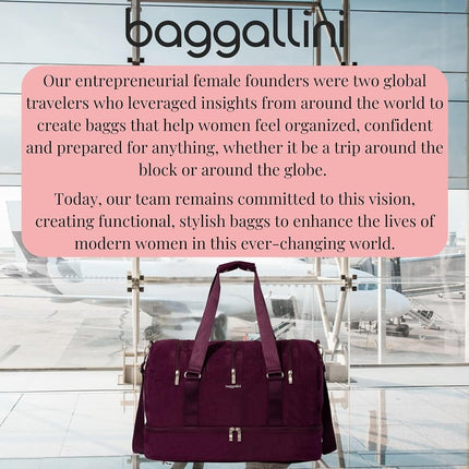 Baggallini Multizip Convertible Duffel, Mulberry, One Size