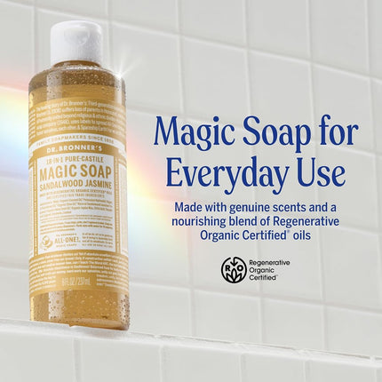 Dr. Bronner's 18-in-1 Pure Castile Liquid Soap - Sandalwood Jasmine, 946ml