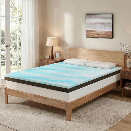 Erdoru Extra Firm Mattress Topper Twin Size 3 Inch, Pain Relieving Foam Bed Topper for Extra Support, Gel Memory Foam&High-Density Foam Mattress Pad, CertiPUR-US Certified