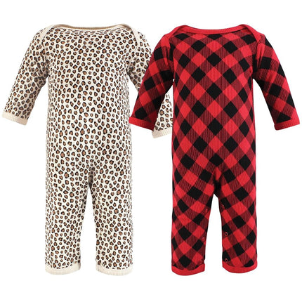 Grenouillères thermiques pour bébés unisexe Hudson Baby 2 pièces, motif léopard à carreaux de buffle, 18-24 mois, motif léopard à carreaux de buffle, 18-24 mois