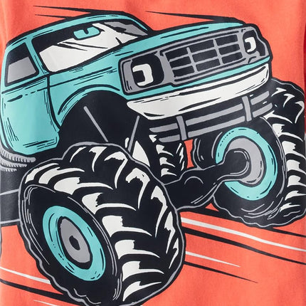 Paquete de 3 camisetas gráficas de manga corta con vehículos para bebés y niños pequeños de The Children's Place, de Chick/Handsome/Monster Truck, 4T