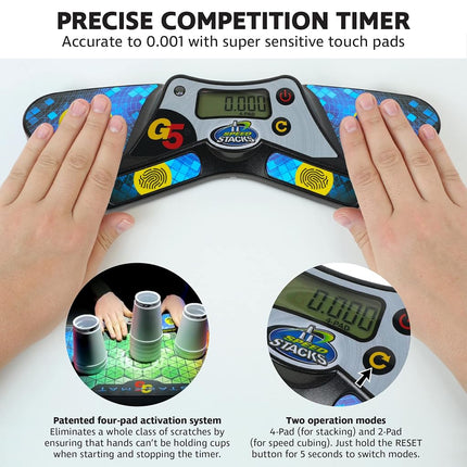 Speed Stacks | G5 Timer | Endorsed by Sport Stacking and Cubing associations | Accuracy to 0.001 Seconds, Batteries Included