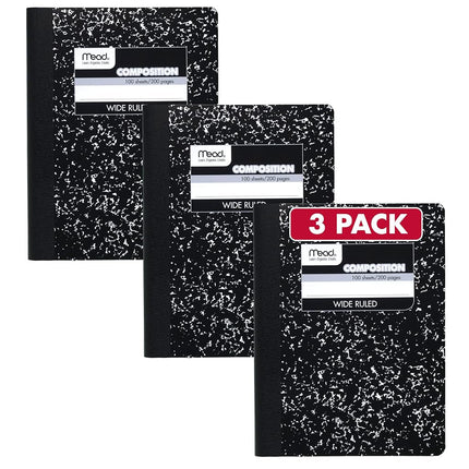 Mead Composition Notebook, Wide Ruled Paper, 9-3/4
