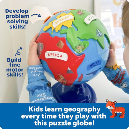 Learning Resources Puzzle Globe Educational & Interactive Learning Map World Globe Kids Spinning Globe STEM Gifts 3 4 5 6 7 Year Old Kids Boys & Girls