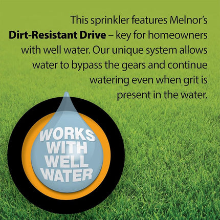 Melnor 65154AMZ Turbo Sprinkler Bundle, Metal, Black, Yellow