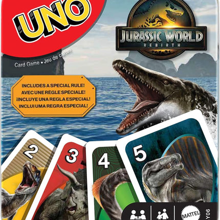 Mattel Games UNO Jurassic World Rebirth Card Game 