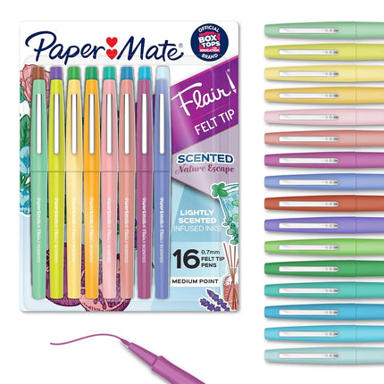 Paper Mate Flair Scented Felt Tip Pens 16/Pkg-Natu