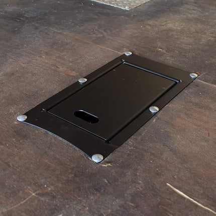 Camco Recessed Motorcycle Wheel Chock - Accommodates Most tire Sizes - Constructed of Powder-Coated Steel (66101)