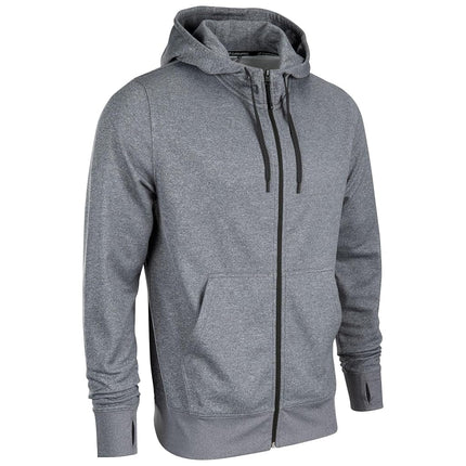 CHAMPRO Men's Lineup Fleece Zip Up Hoodie Heather Gray