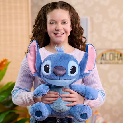 Disney Stitch Live-Action Large 13 Inch Soft Toy for Children from 2 Years - Blue Just Play